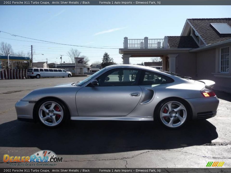 2002 Porsche 911 Turbo Coupe Arctic Silver Metallic / Black Photo #10