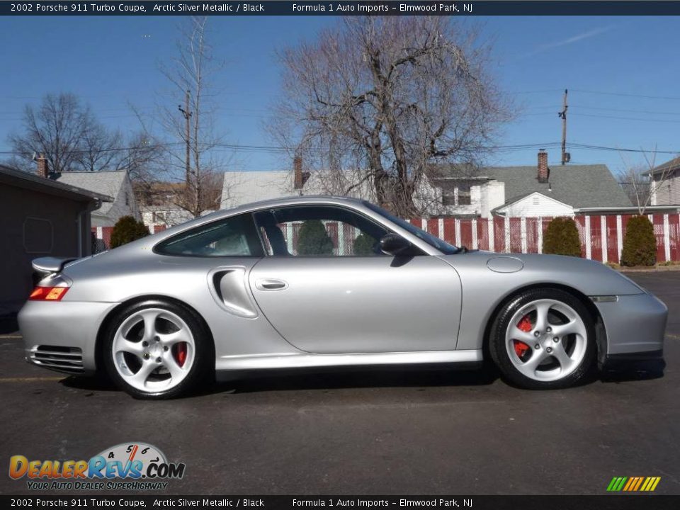 2002 Porsche 911 Turbo Coupe Arctic Silver Metallic / Black Photo #11