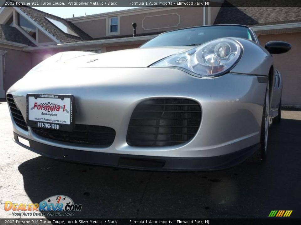 2002 Porsche 911 Turbo Coupe Arctic Silver Metallic / Black Photo #17