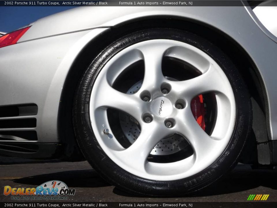 2002 Porsche 911 Turbo Coupe Arctic Silver Metallic / Black Photo #25