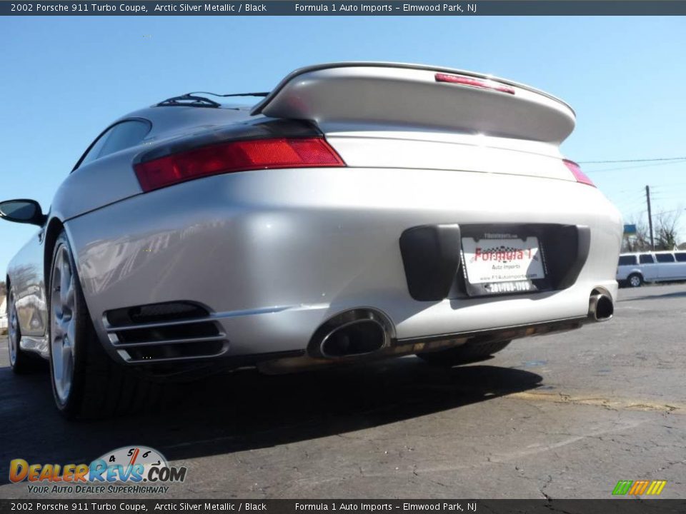 2002 Porsche 911 Turbo Coupe Arctic Silver Metallic / Black Photo #28