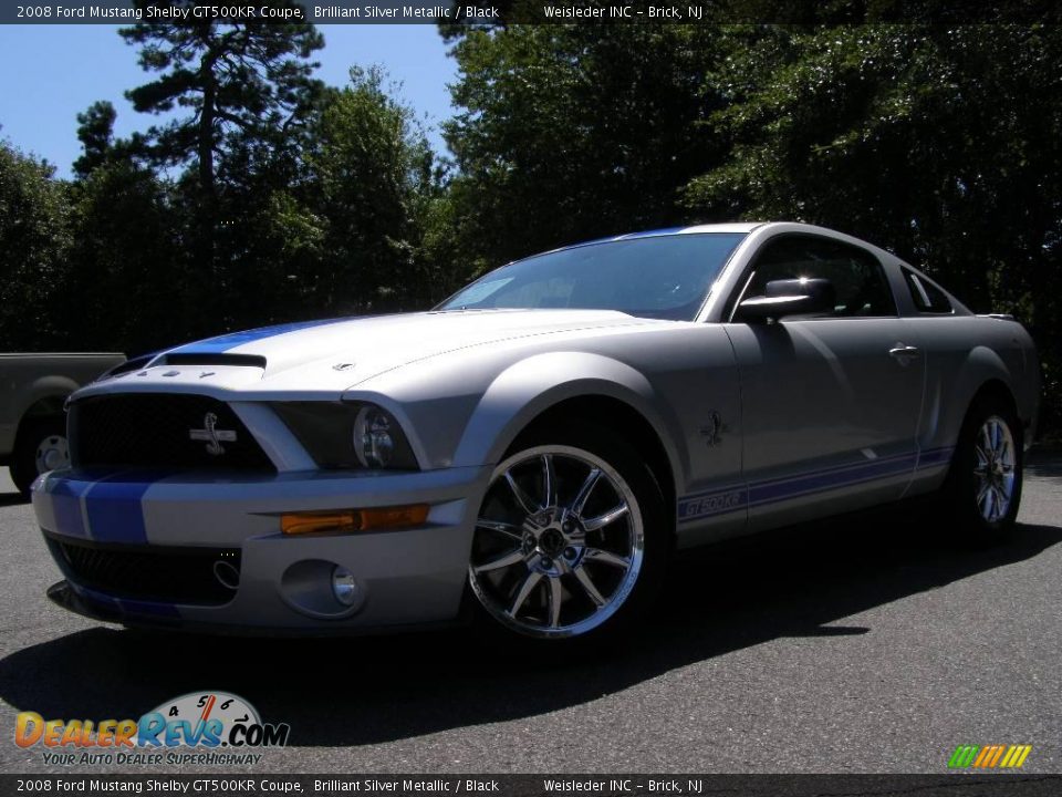 2008 Ford Mustang Shelby GT500KR Coupe Brilliant Silver Metallic / Black Photo #1