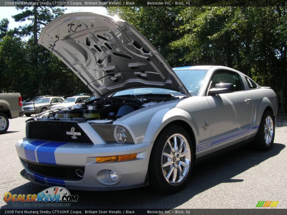 2008 Ford Mustang Shelby GT500KR Coupe Brilliant Silver Metallic / Black Photo #2