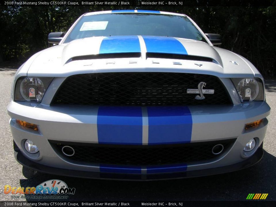 2008 Ford Mustang Shelby GT500KR Coupe Brilliant Silver Metallic / Black Photo #3