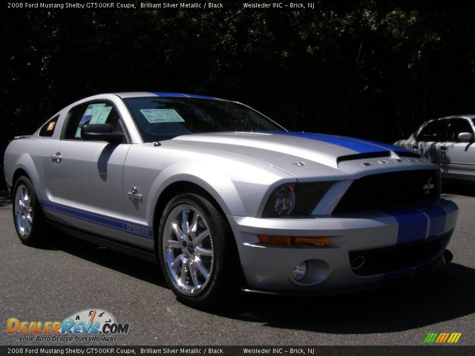 2008 Ford Mustang Shelby GT500KR Coupe Brilliant Silver Metallic / Black Photo #5