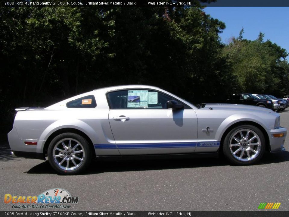 2008 Ford Mustang Shelby GT500KR Coupe Brilliant Silver Metallic / Black Photo #6