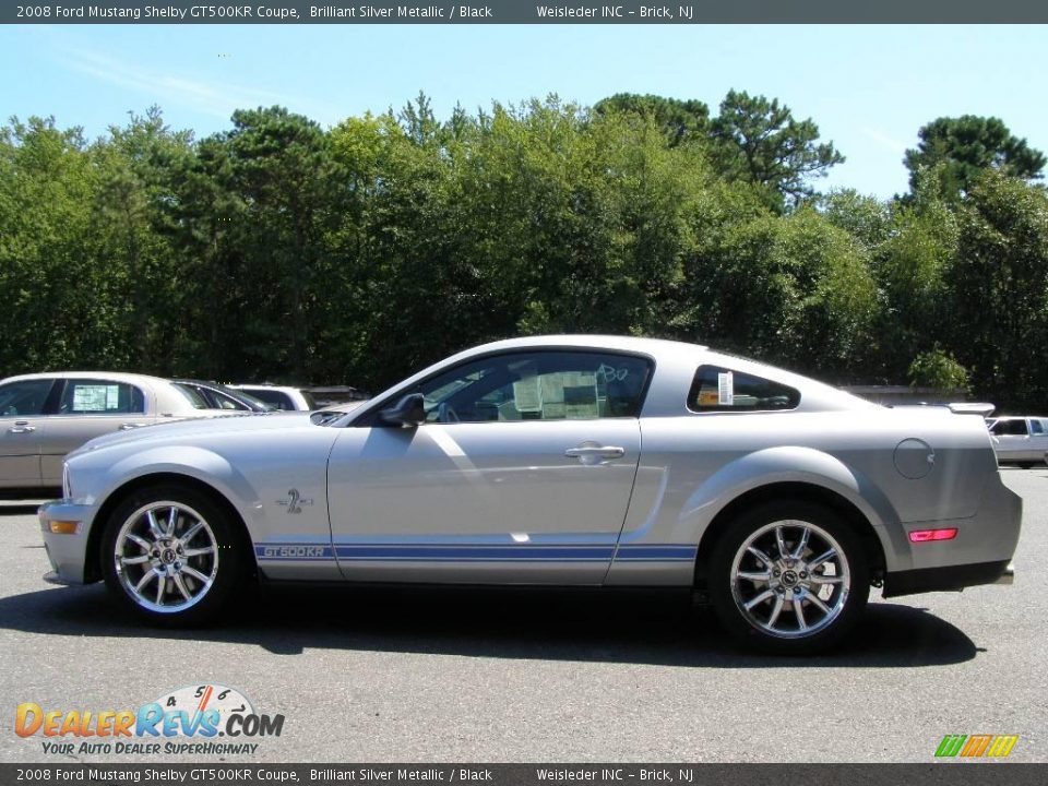 2008 Ford Mustang Shelby GT500KR Coupe Brilliant Silver Metallic / Black Photo #7