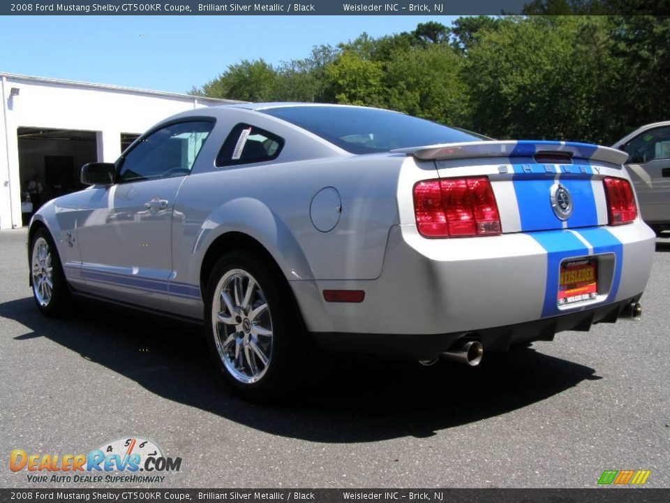 2008 Ford Mustang Shelby GT500KR Coupe Brilliant Silver Metallic / Black Photo #8