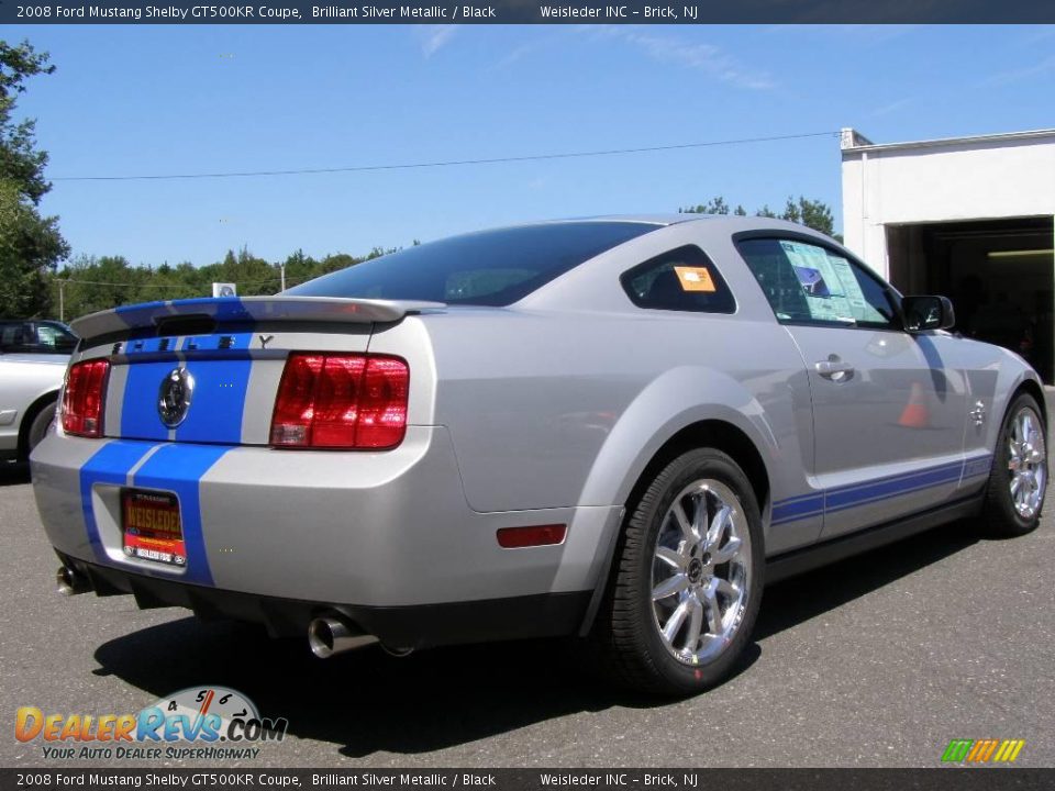 2008 Ford Mustang Shelby GT500KR Coupe Brilliant Silver Metallic / Black Photo #9