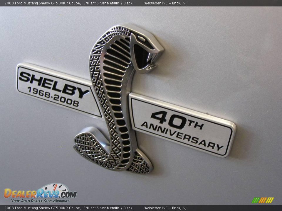 2008 Ford Mustang Shelby GT500KR Coupe Brilliant Silver Metallic / Black Photo #14