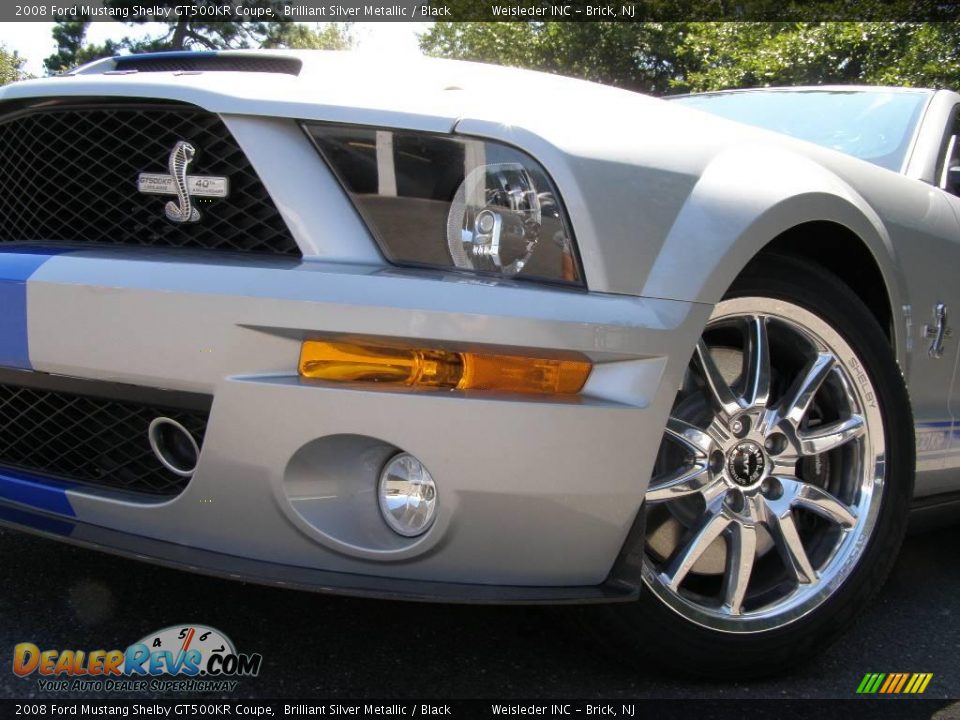 2008 Ford Mustang Shelby GT500KR Coupe Brilliant Silver Metallic / Black Photo #18