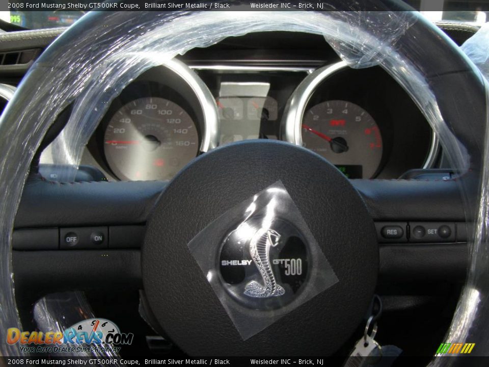 2008 Ford Mustang Shelby GT500KR Coupe Brilliant Silver Metallic / Black Photo #29