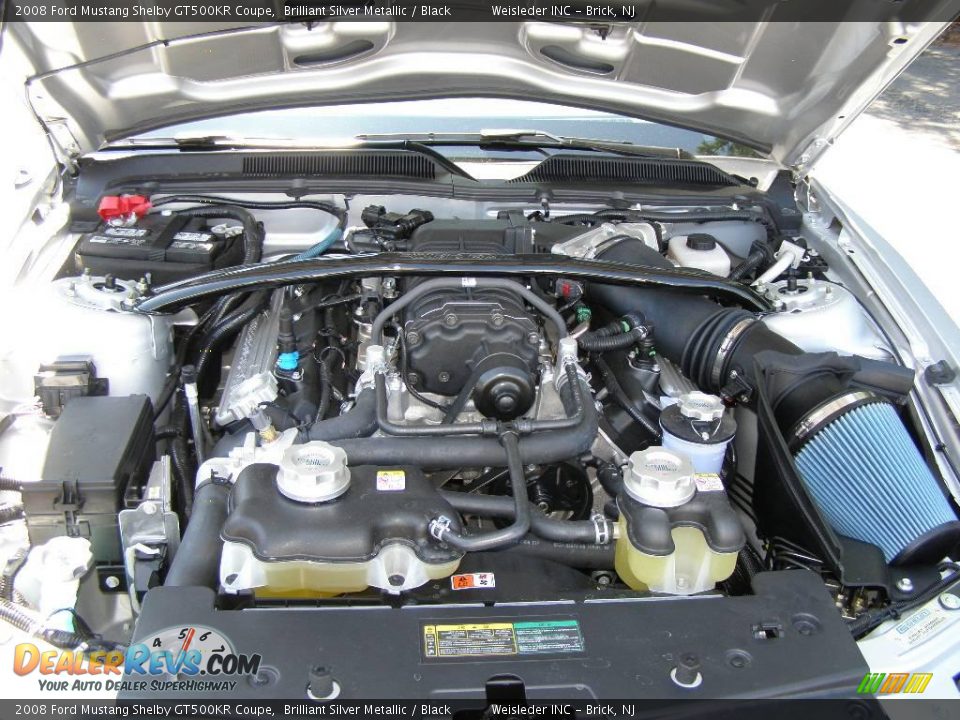 2008 Ford Mustang Shelby GT500KR Coupe Brilliant Silver Metallic / Black Photo #30