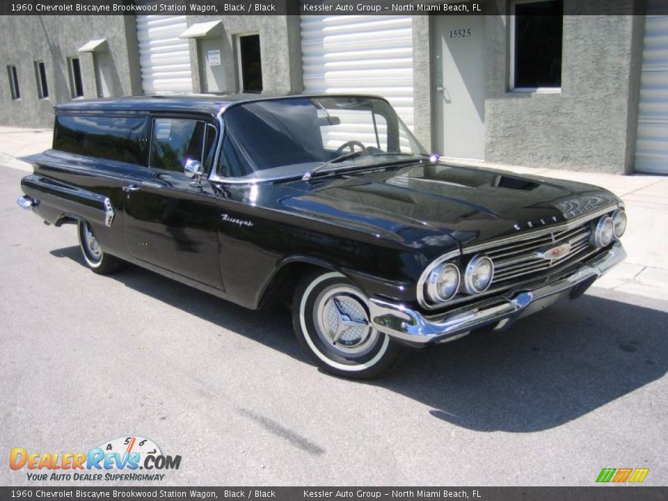 Front 3/4 View of 1960 Chevrolet Biscayne Brookwood Station Wagon Photo #1