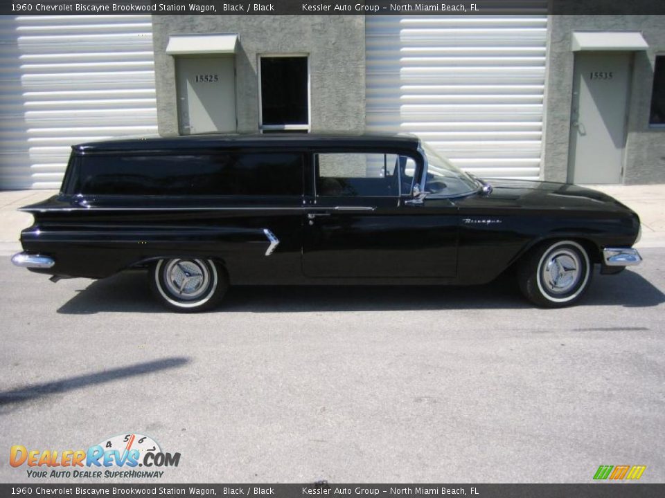 1960 Chevrolet Biscayne Brookwood Station Wagon Black / Black Photo #5