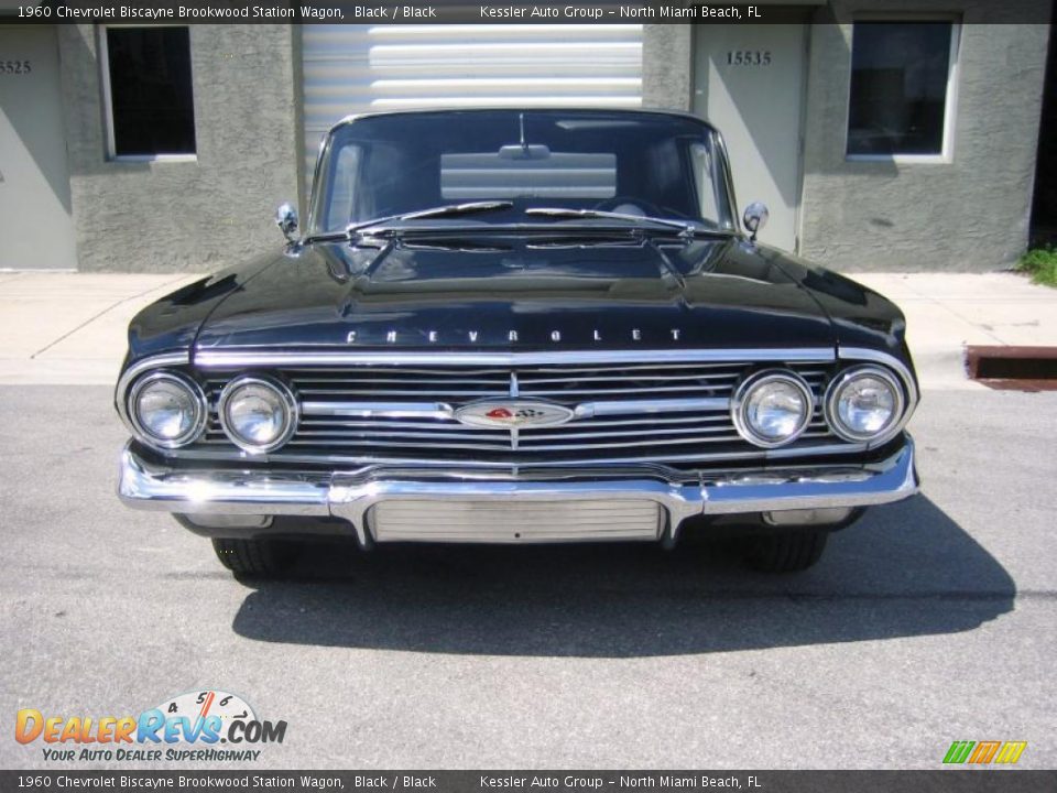 1960 Chevrolet Biscayne Brookwood Station Wagon Black / Black Photo #7