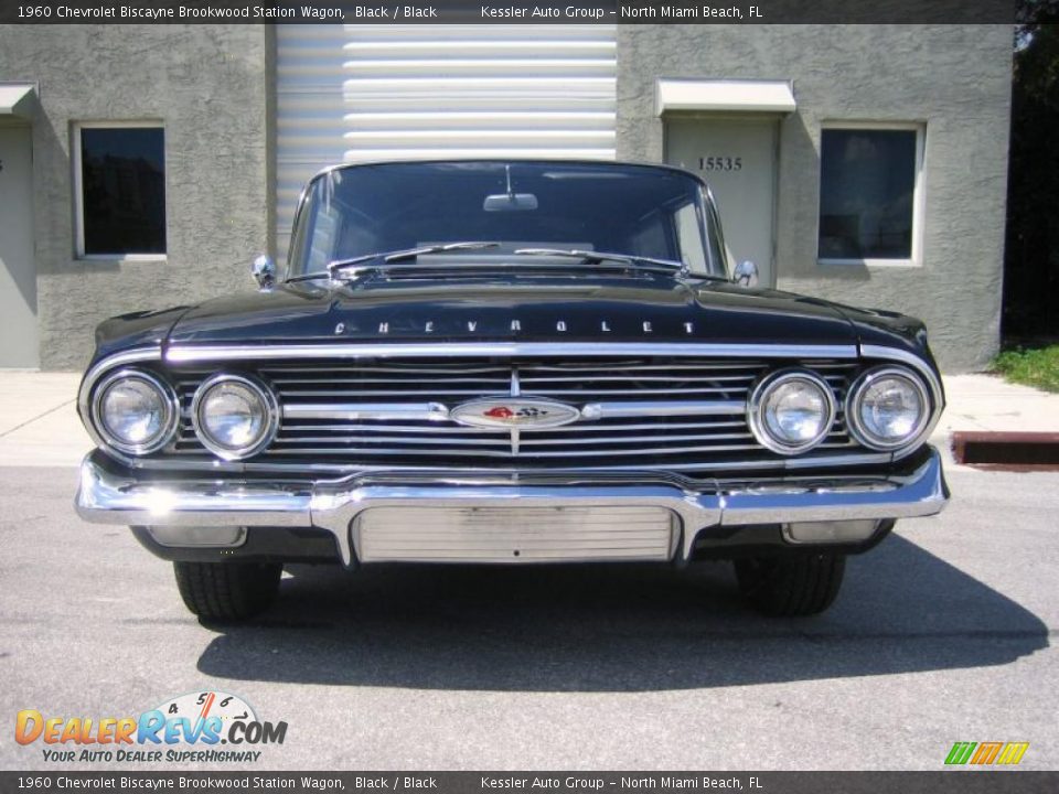 1960 Chevrolet Biscayne Brookwood Station Wagon Black / Black Photo #8
