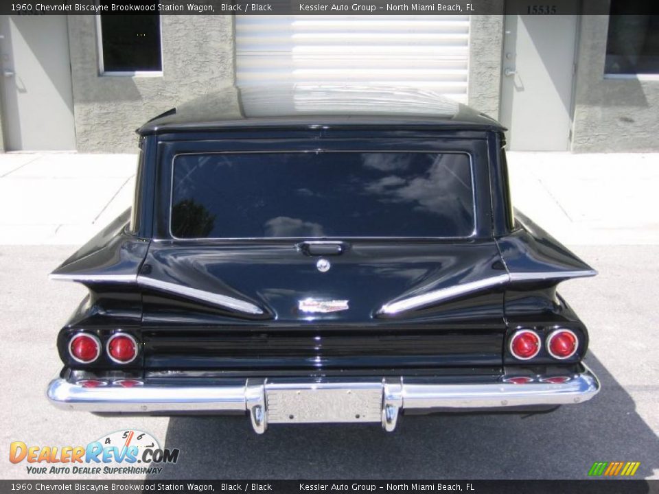 1960 Chevrolet Biscayne Brookwood Station Wagon Black / Black Photo #9