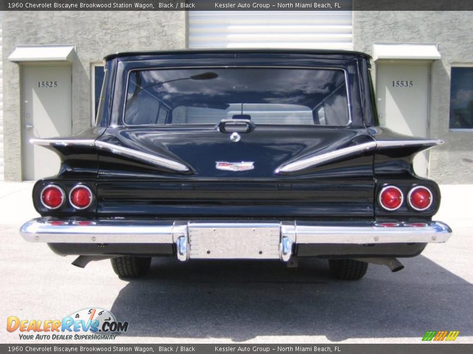 1960 Chevrolet Biscayne Brookwood Station Wagon Black / Black Photo #10
