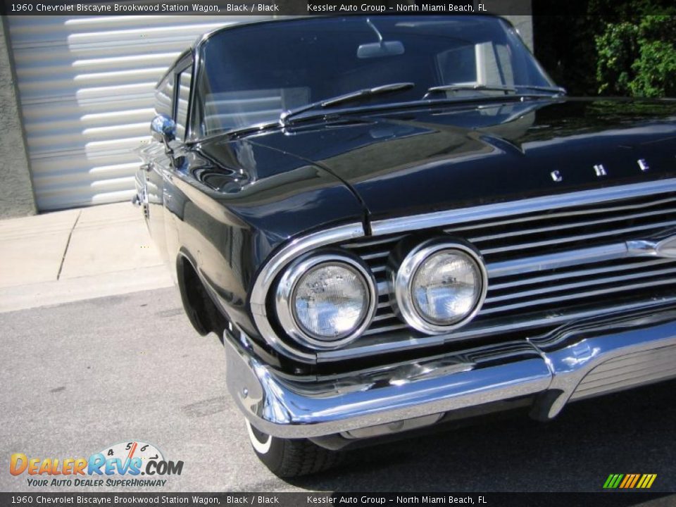 1960 Chevrolet Biscayne Brookwood Station Wagon Black / Black Photo #11