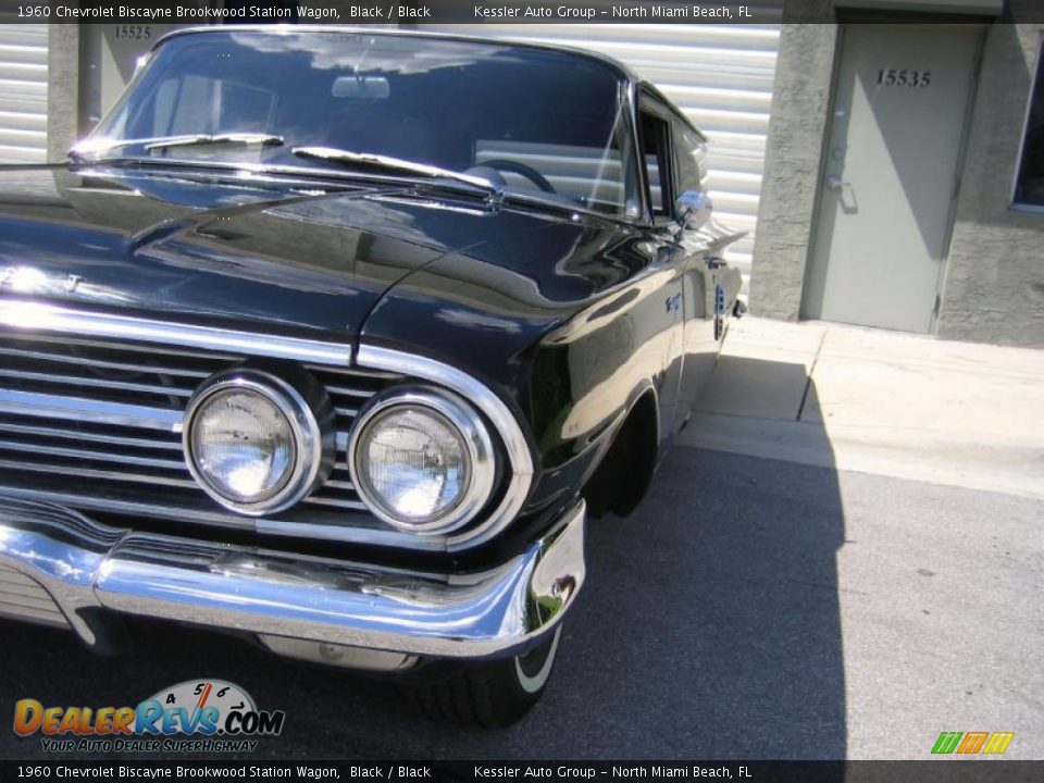 1960 Chevrolet Biscayne Brookwood Station Wagon Black / Black Photo #12
