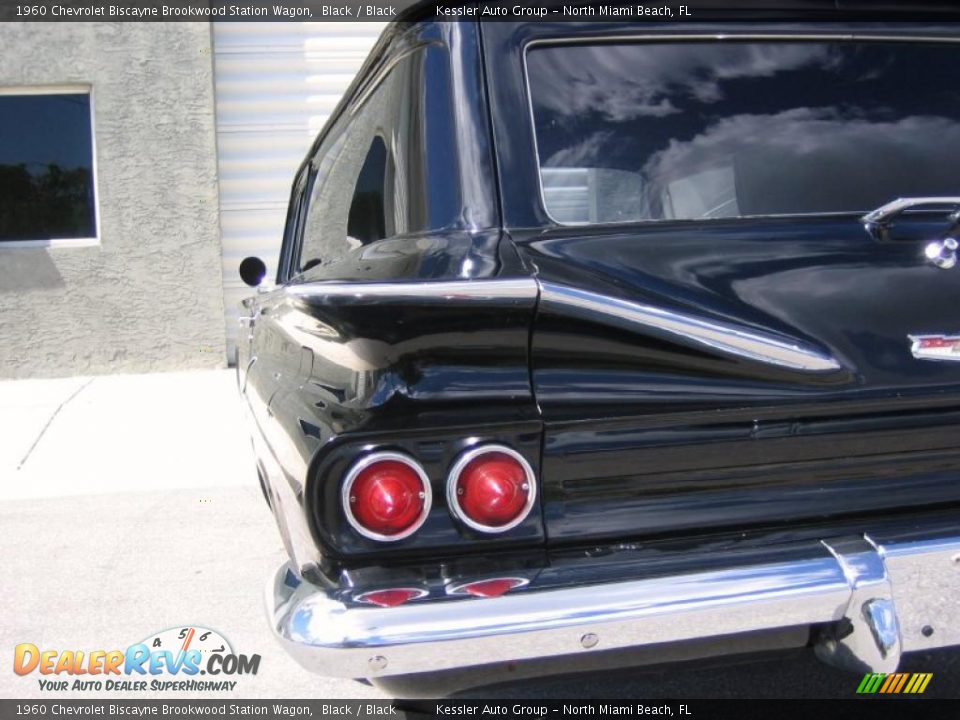 1960 Chevrolet Biscayne Brookwood Station Wagon Black / Black Photo #13