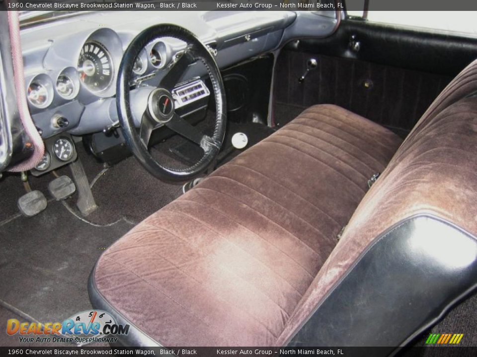 Black Interior - 1960 Chevrolet Biscayne Brookwood Station Wagon Photo #15