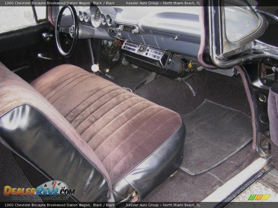 Black Interior - 1960 Chevrolet Biscayne Brookwood Station Wagon Photo #26