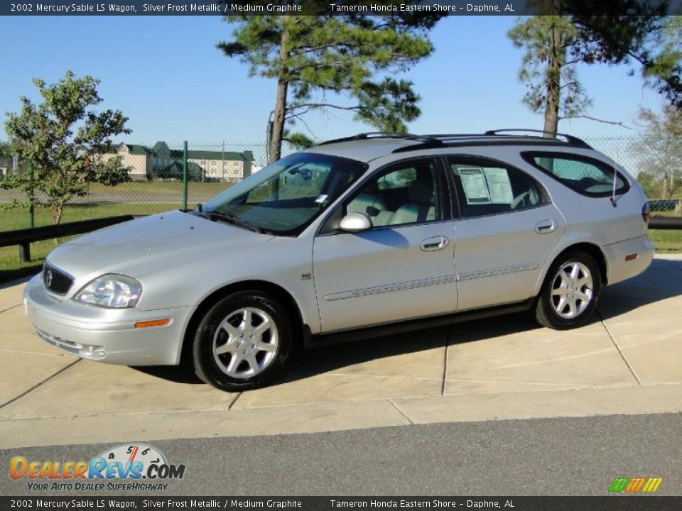2002 Mercury Sable LS Wagon Silver Frost Metallic / Medium Graphite Photo #10