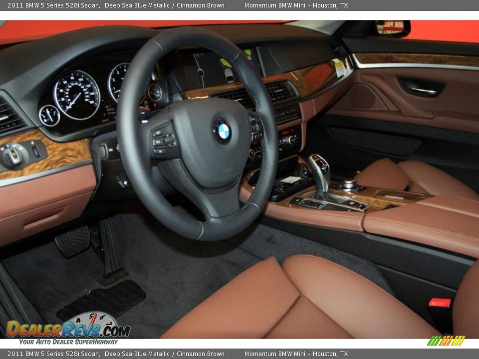 Cinnamon Brown Interior - 2011 BMW 5 Series 528i Sedan Photo #4