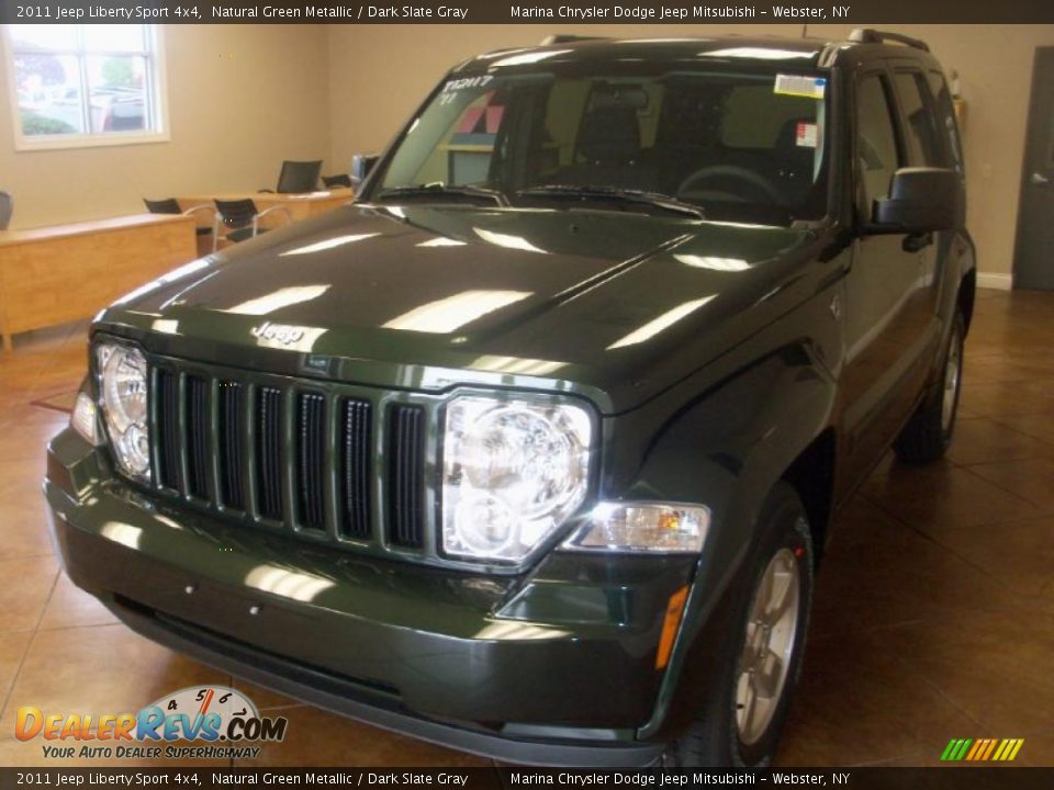 2011 Jeep Liberty Sport 4x4 Natural Green Metallic / Dark Slate Gray Photo #1