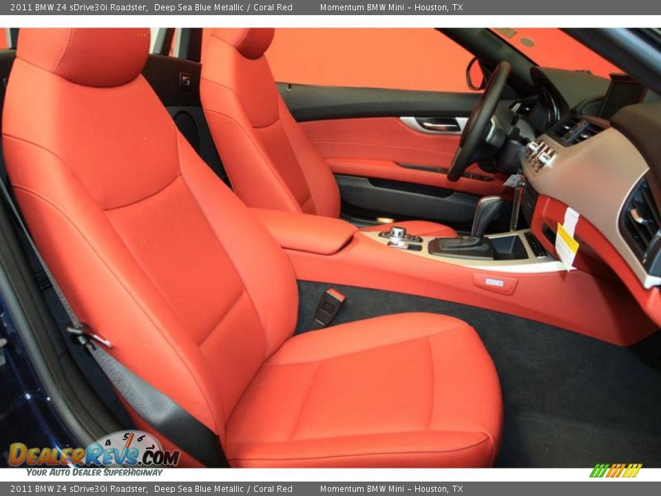 Coral Red Interior - 2011 BMW Z4 sDrive30i Roadster Photo #10