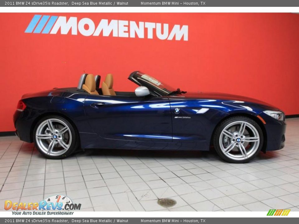 2011 BMW Z4 sDrive35is Roadster Deep Sea Blue Metallic / Walnut Photo #2