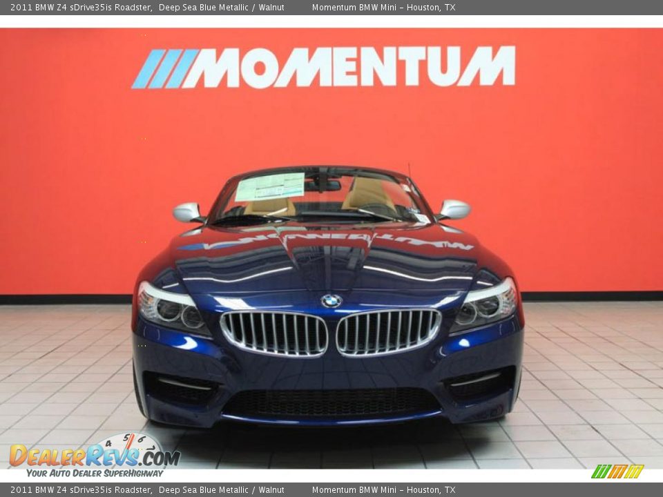 2011 BMW Z4 sDrive35is Roadster Deep Sea Blue Metallic / Walnut Photo #10