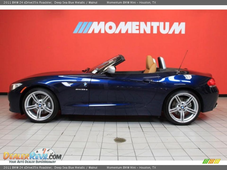 2011 BMW Z4 sDrive35is Roadster Deep Sea Blue Metallic / Walnut Photo #12