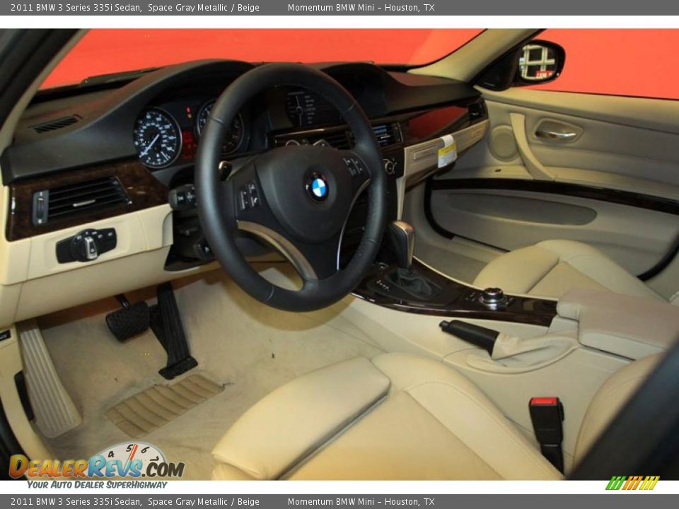 2011 BMW 3 Series 335i Sedan Space Gray Metallic / Beige Photo #4