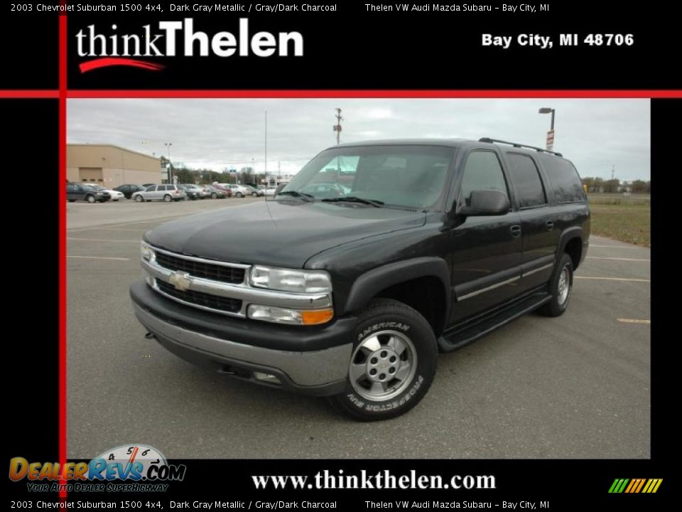 2003 Chevrolet Suburban 1500 4x4 Dark Gray Metallic / Gray/Dark Charcoal Photo #1