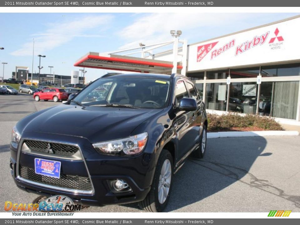 2011 Mitsubishi Outlander Sport SE 4WD Cosmic Blue Metallic / Black Photo #1