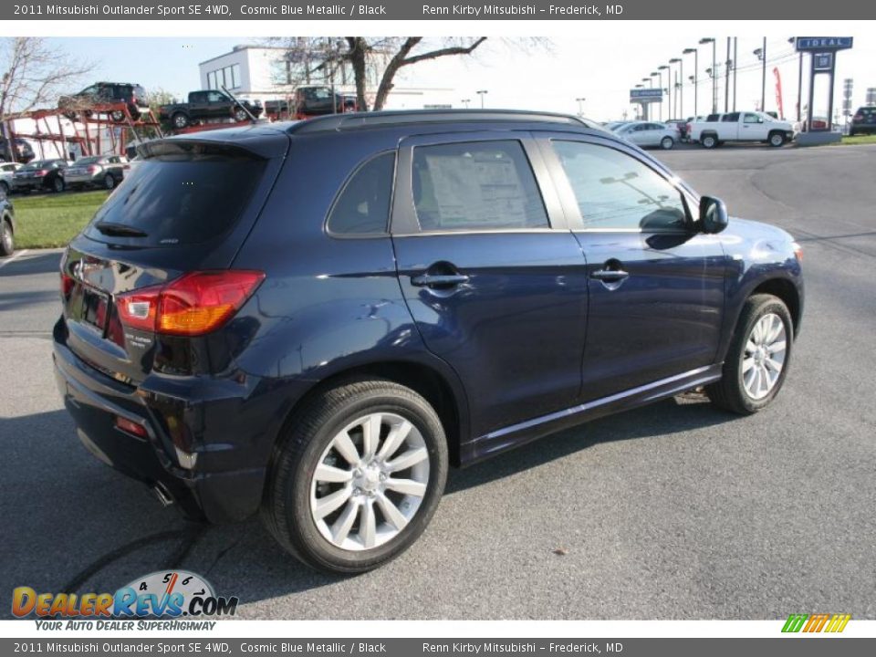 2011 Mitsubishi Outlander Sport SE 4WD Cosmic Blue Metallic / Black Photo #5