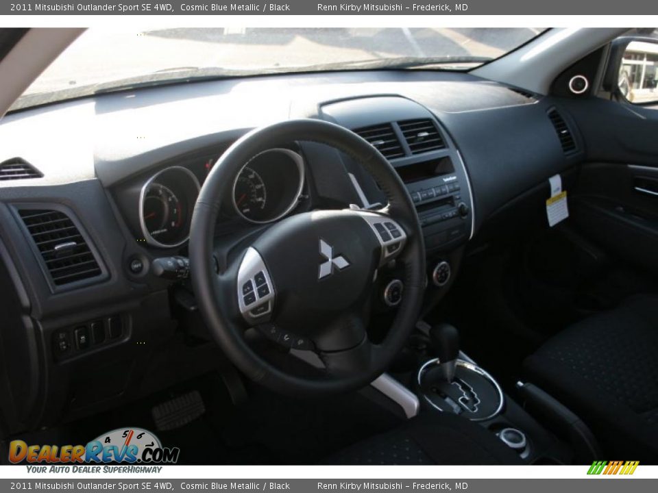 2011 Mitsubishi Outlander Sport SE 4WD Cosmic Blue Metallic / Black Photo #11