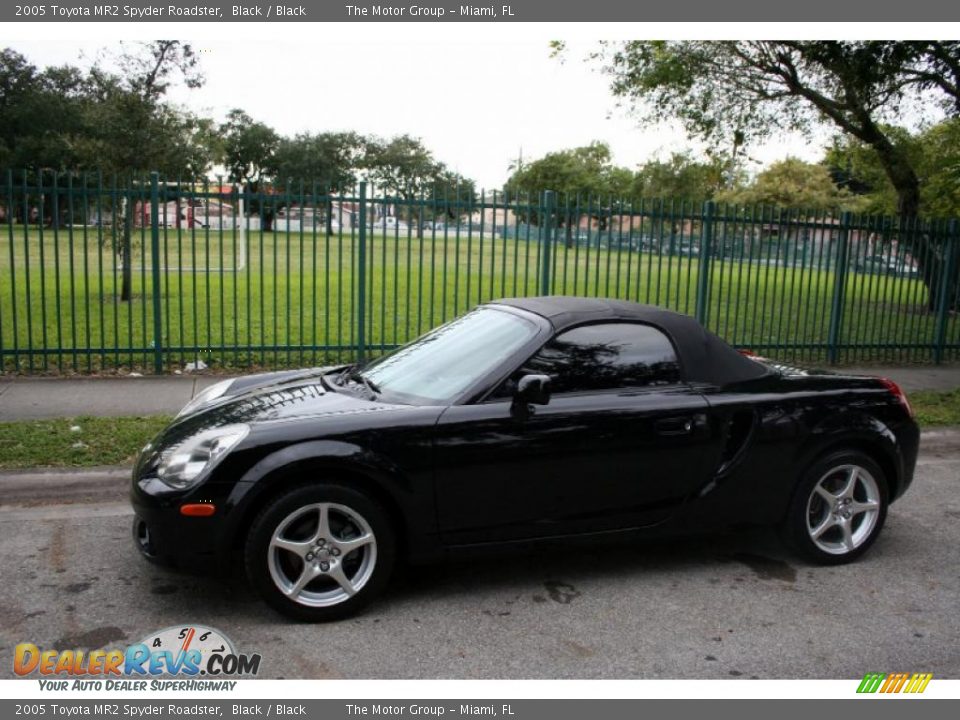 2005 Toyota MR2 Spyder Roadster Black / Black Photo #2