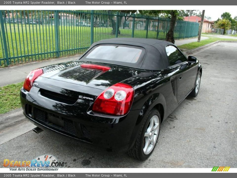 2005 Toyota MR2 Spyder Roadster Black / Black Photo #9