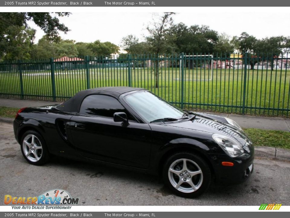 2005 Toyota MR2 Spyder Roadster Black / Black Photo #12