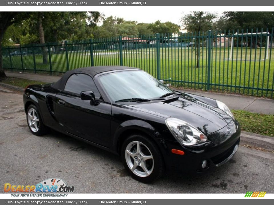 2005 Toyota MR2 Spyder Roadster Black / Black Photo #13