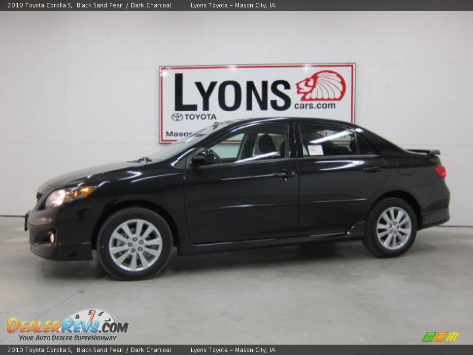 2010 Toyota Corolla S Black Sand Pearl / Dark Charcoal Photo #1
