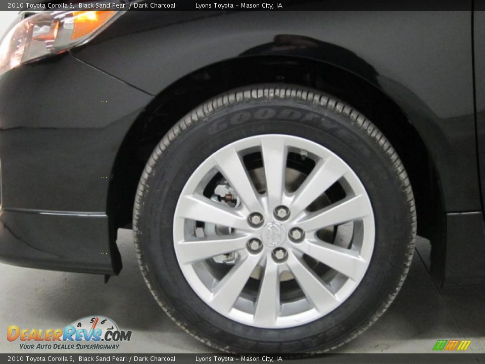 2010 Toyota Corolla S Black Sand Pearl / Dark Charcoal Photo #11