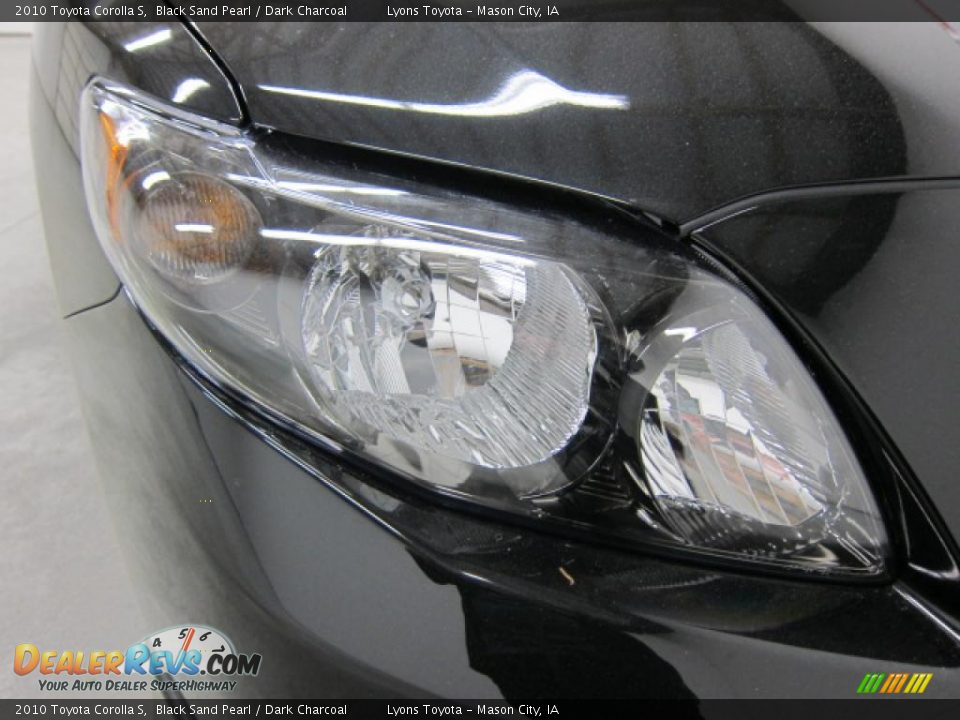 2010 Toyota Corolla S Black Sand Pearl / Dark Charcoal Photo #12
