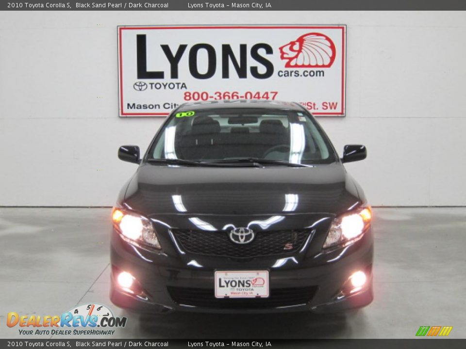 2010 Toyota Corolla S Black Sand Pearl / Dark Charcoal Photo #16