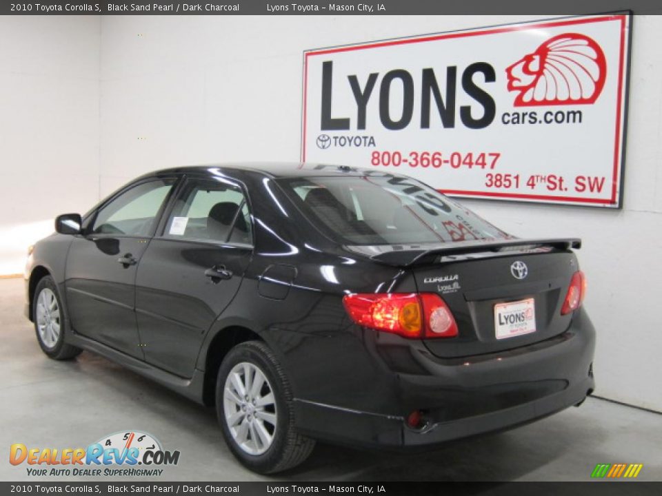 2010 Toyota Corolla S Black Sand Pearl / Dark Charcoal Photo #21
