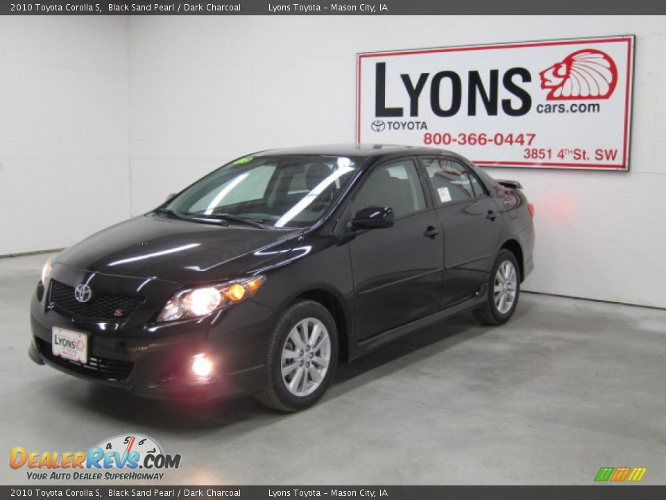 2010 Toyota Corolla S Black Sand Pearl / Dark Charcoal Photo #24